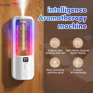 Wall Mounted Aroma Diffuser Digital Display Air Freshener Fragrance Essential Oil Diffuser Fragrance Machine Fragrance Hotel Humidifier homelove