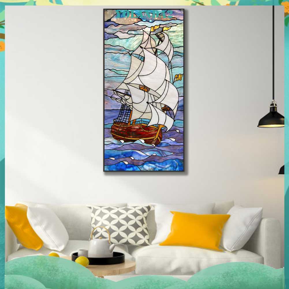 Tranh Đính Đá Kim Cương Toàn Bộ 5D DIY Hình Vẽ Thuyền Buồm
