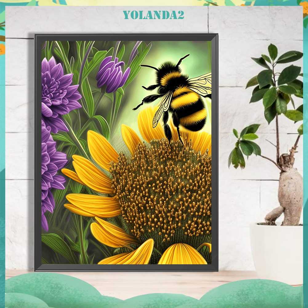 Tranh Đính Đá Kim Cương Toàn Bộ 5D DIY Hình Vẽ Con Ong