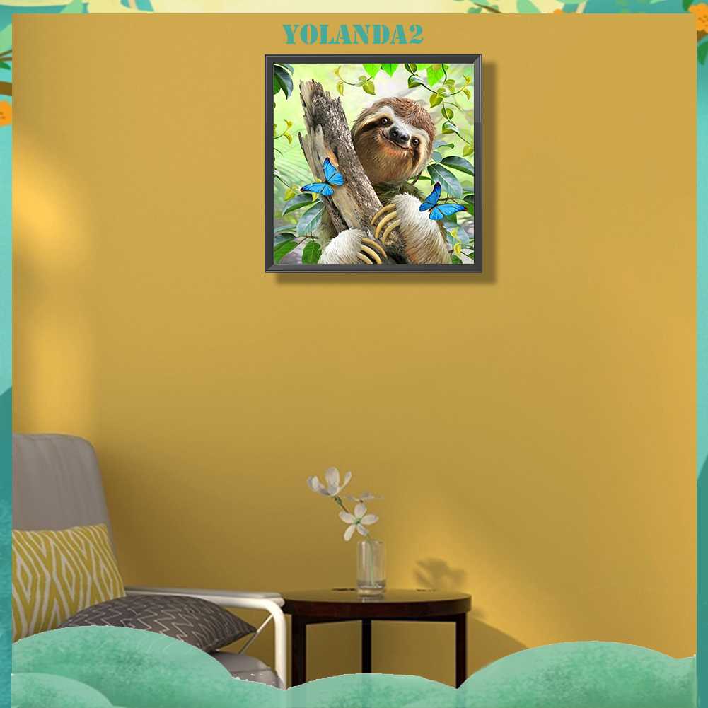 Tranh Đính Đá Kim Cương Toàn Bộ 5D DIY Hình Vẽ Con Lười