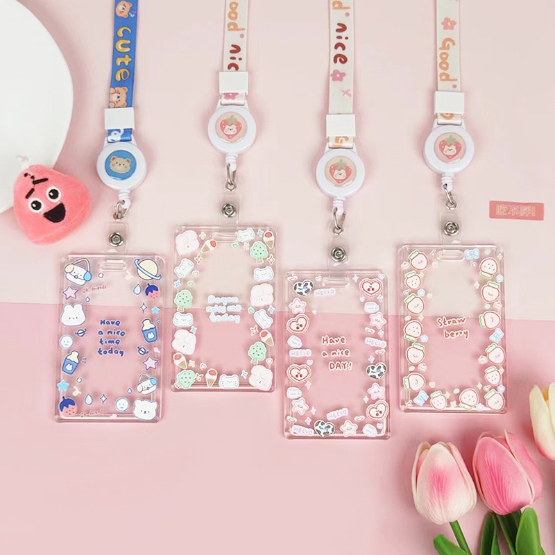 Giá Đỡ Thẻ Tín Dụng / Vòng Đeo Tay Bằng Acrylic Dày Dặn Phối Ren Dễ Thương DIY