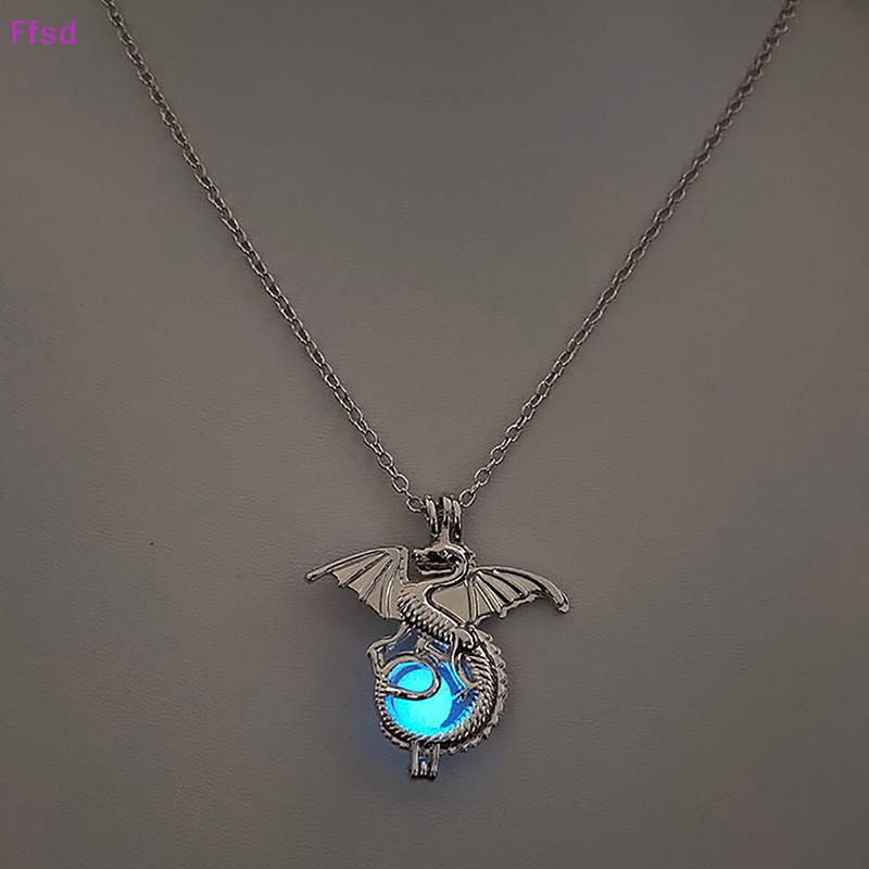 {Ffsd} Vòng cổ Hợp Kim Mặt Hình Rồng Phát Sáng Trong Bóng Tối Phong Cách Cổ Điển Cho Nam Giới Làm Quà Halloween