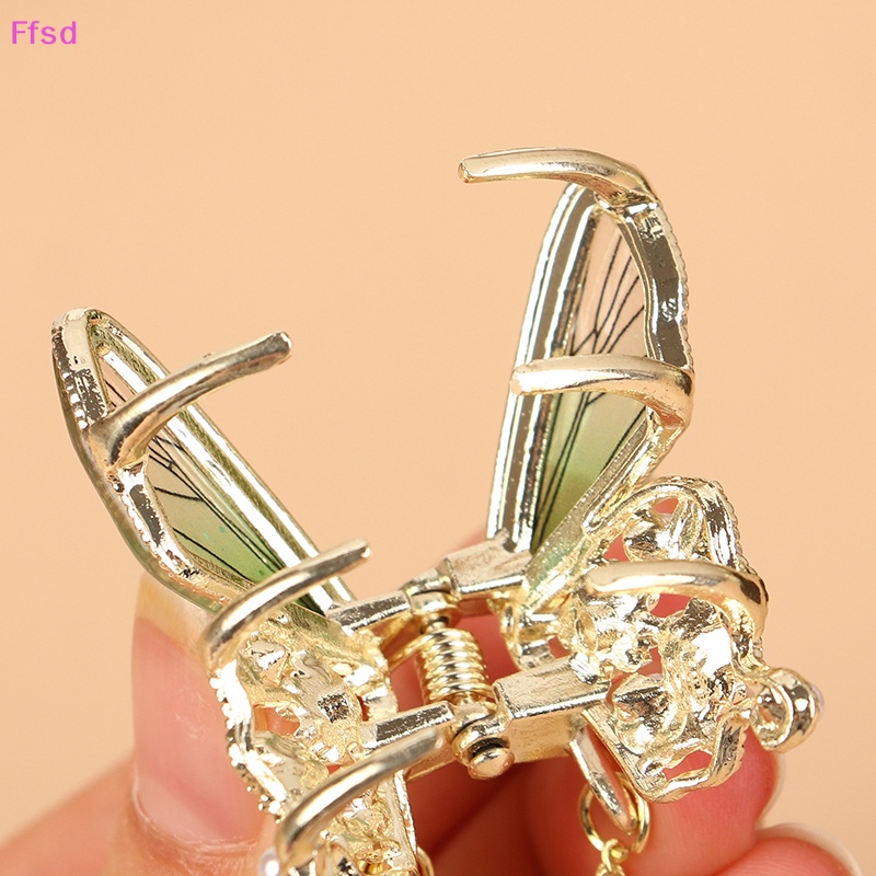 {Ffsd} Kẹp Tóc Cá Mập / Bướm Pha Lê Lấp Lánh Chất Lượng Cao Cho Nữ * Bán Chạy