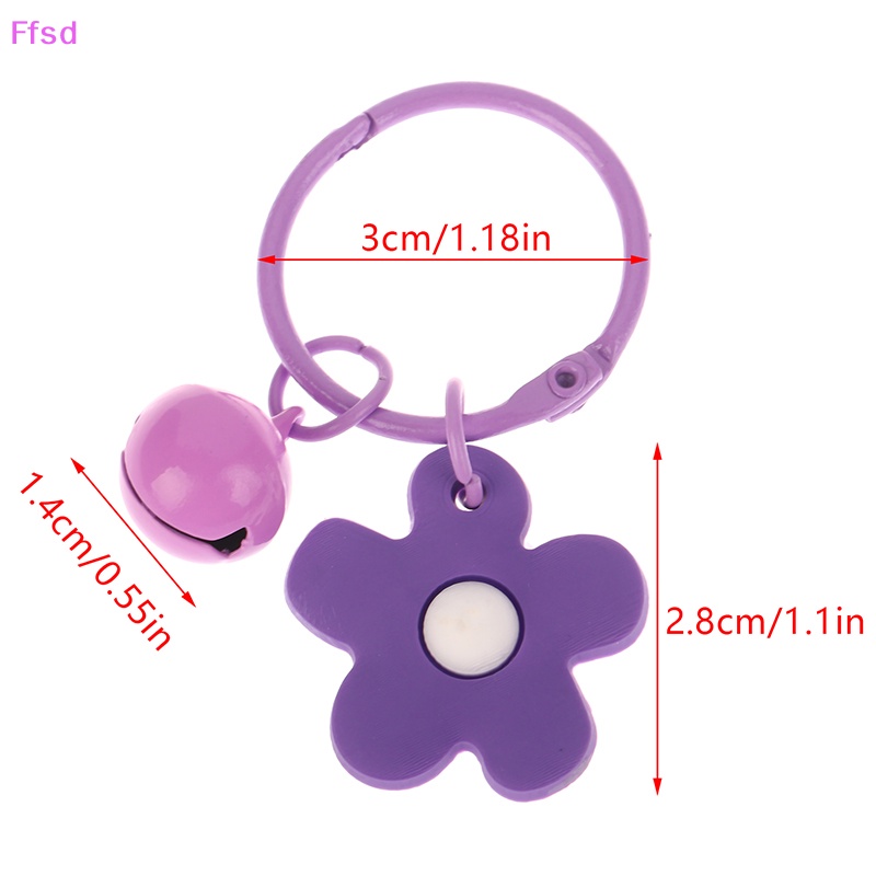 {Ffsd} Móc Chìa Khóa Hình Hoa Nhỏ Nhiều Màu Sắc Phong Cách Hàn Quốc Dành Cho Nữ