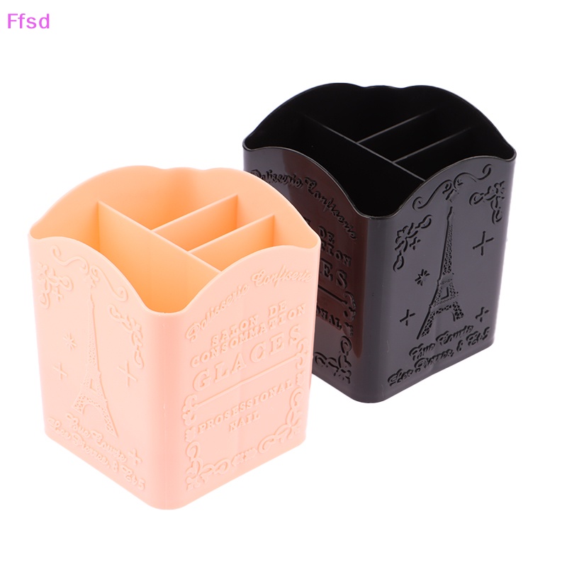 {Ffsd} Hộp 4 Ngăn Đựng Cọ Trang Điểm Sơn Móng Tay Nghệ Thuật * Bán Chạy