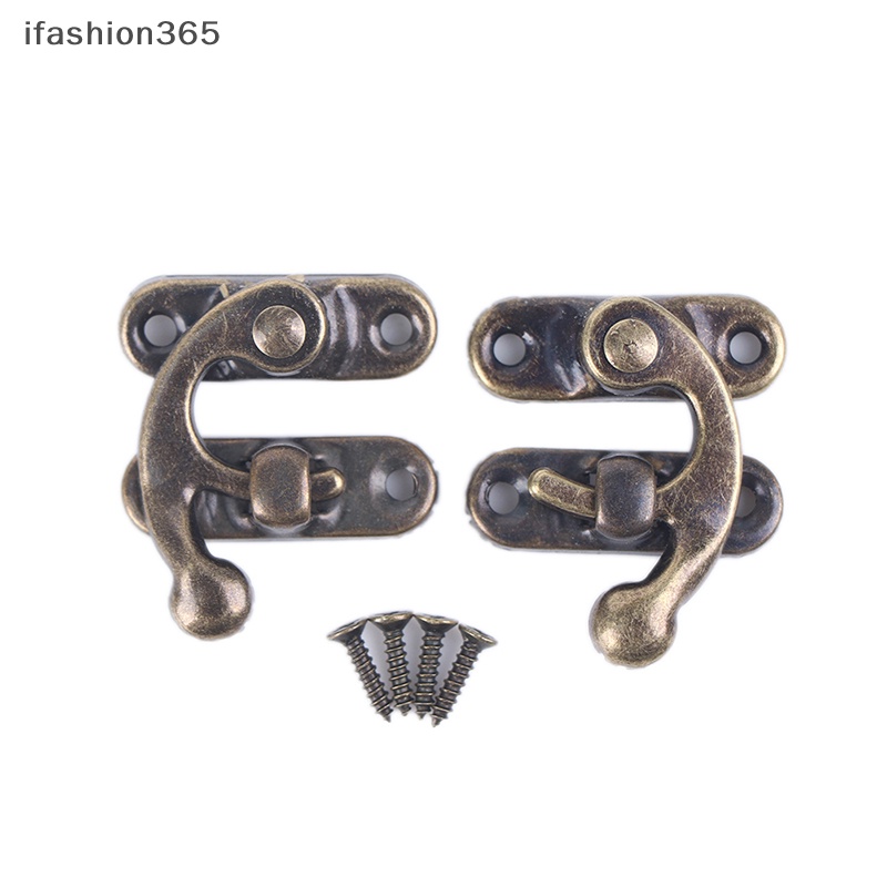 Chốt Khóa Hộp Rượu / Trang Sức Cỡ Nhỏ Màu Bạc Kèm Ốc Vít Tiện Dụng Thời Trang ifashion365