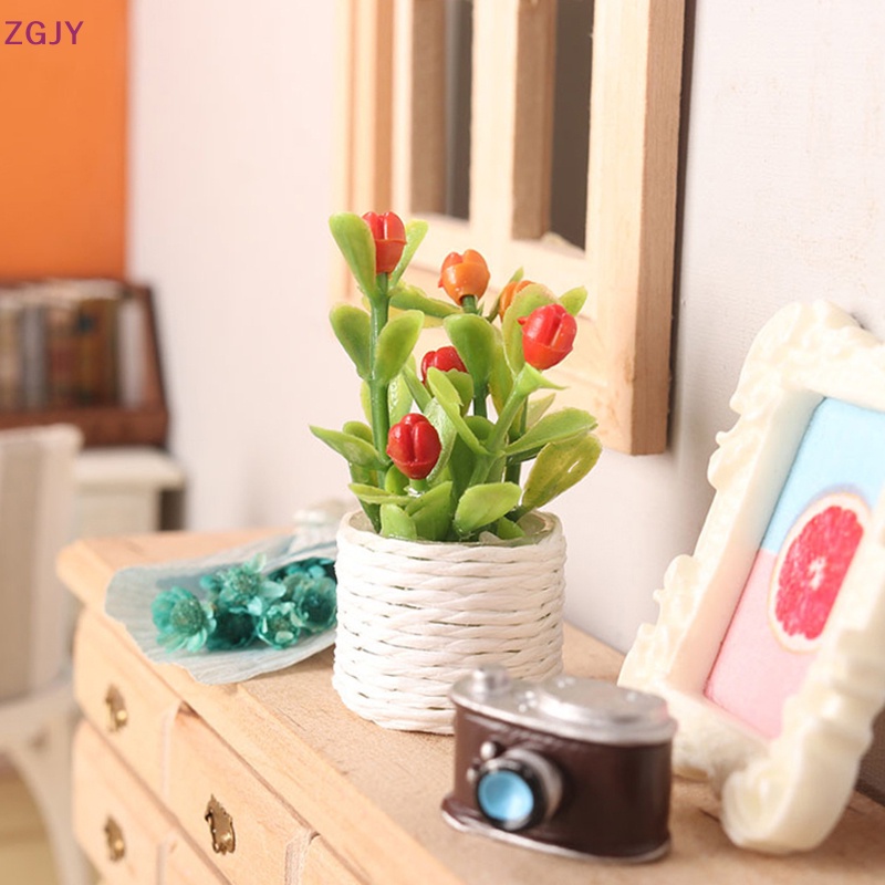 Chậu Cây Phong Tỉ Lệ 1: 12 Dùng Trang Trí Nhà Búp Bê Mới