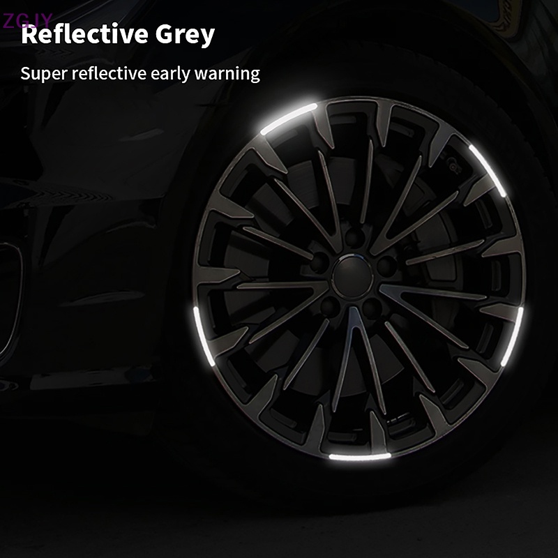 Miếng Dán Trang Trí Bánh Xe Hơi / Mô Tô Phản Quang Độc Đáo Mới