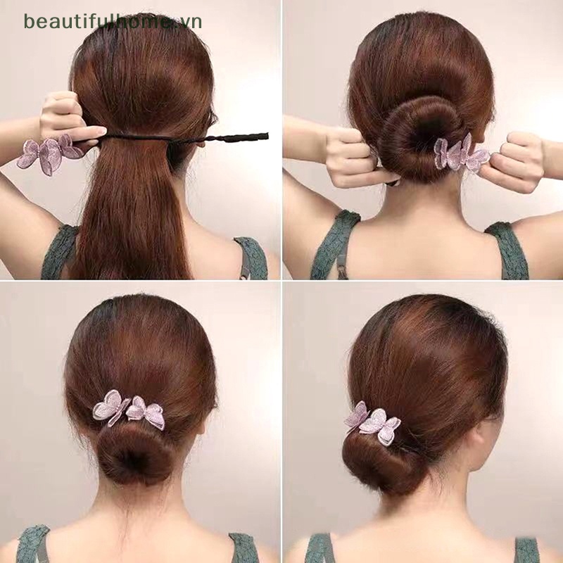 Băng Đô Bện Tóc Hình Bướm DIY Ngọt Ngào Cho Nữ