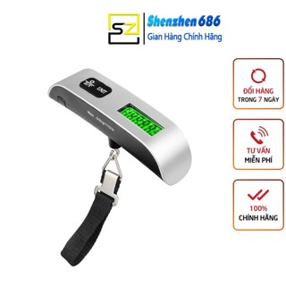 Cân điện tử cầm tay chuyên dùng cân hành lý xách tay màn hình LCD 50KG có mó treo tiện dụng - dc3412