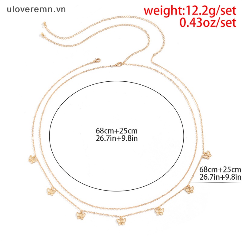 Dây Xích Đeo Hông Hai Mặt Hình Bướm Thời Trang Đi Biển Mùa Hè Quyến Rũ Cho Nữ