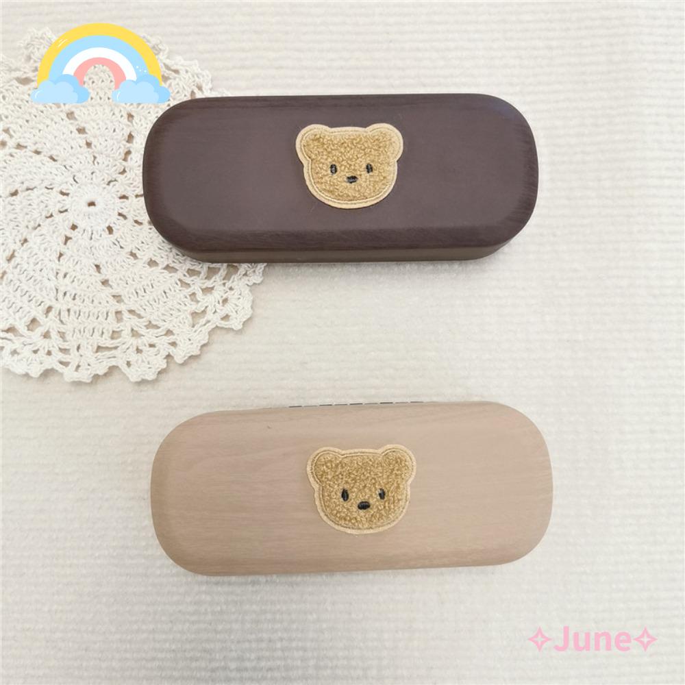 Hộp Đựng Mắt Kính Giả Gỗ Họa Tiết Hoạt Hình Độc Đáo Ốp