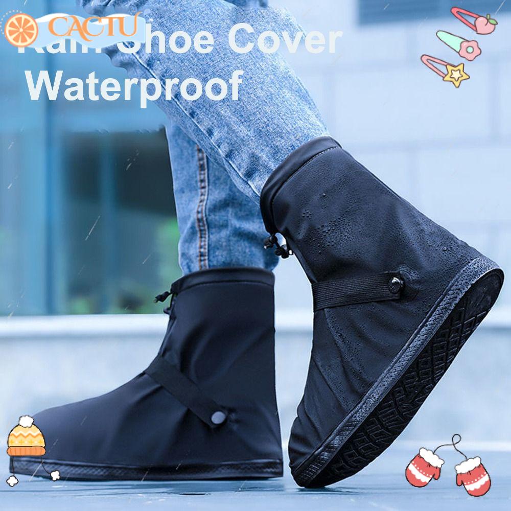 Vỏ Bọc Giày Đi Mưa Có Dây Kéo Chống Trượt Có Thể Tái Sử Dụng