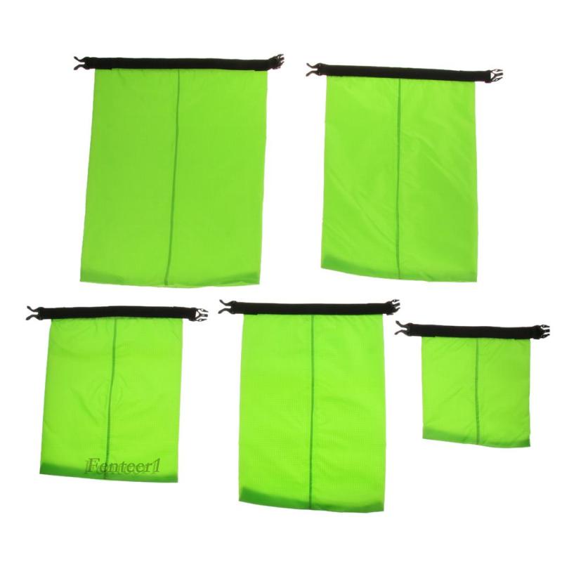 [Fenteer1] Bộ Túi Đựng Đồ Câu Cá / Cắm Trại Chống Nước 5 Kích Cỡ Màu Đỏ