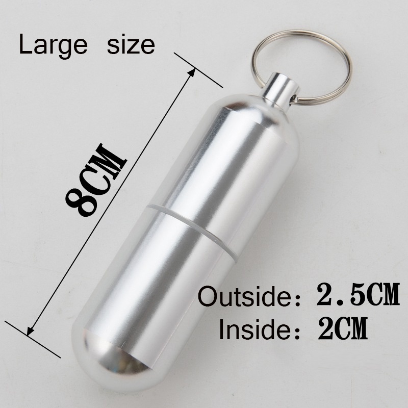 Hộp Đựng Thuốc Bằng Nhôm Chống Nước Có Móc Khóa Tiện Dụng Khi Đi Du Lịch