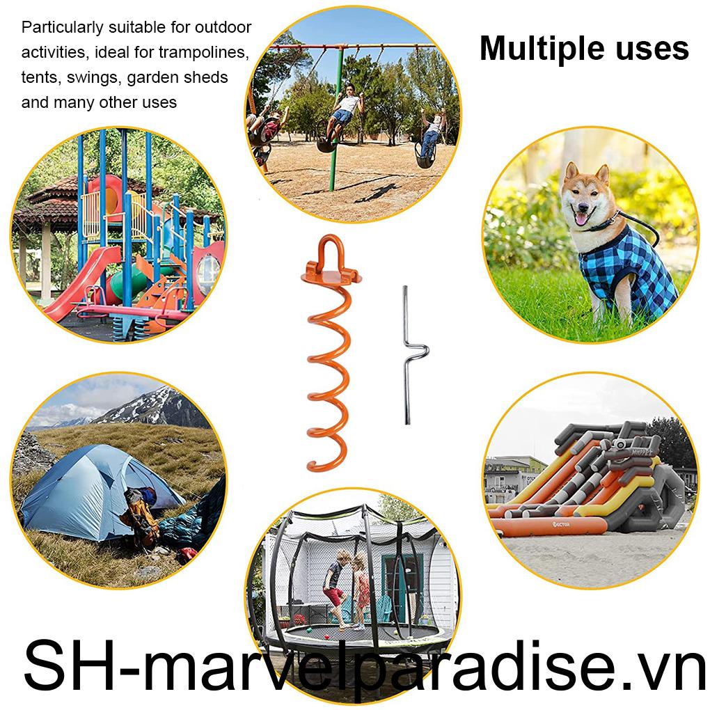 Cọc Cắm Đất Dạng Xoắn Ốc Gắn Mái Hiên Trước Sân Vườn Kèm Dụng Cụ Xoay