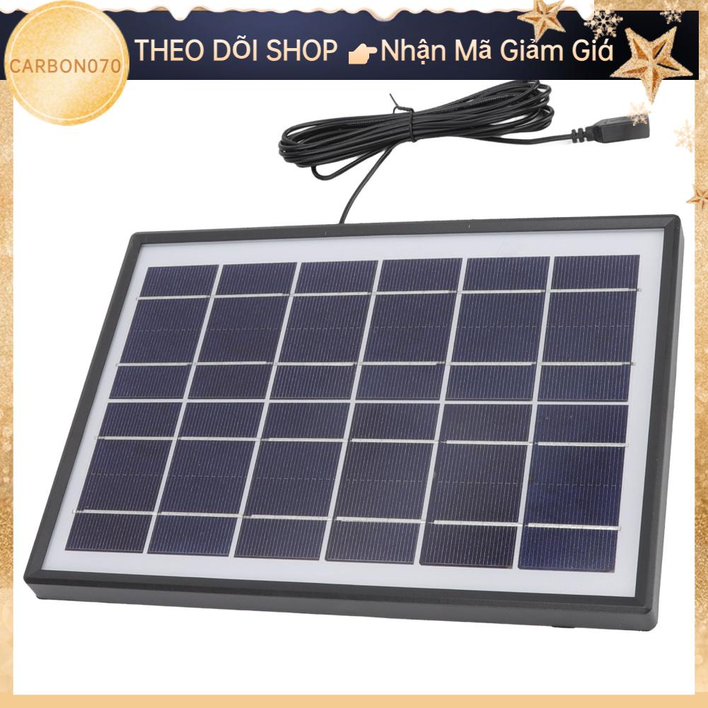 Carbon070 Bảng điều khiển năng lượng mặt trời 6W 6V Đa tinh thể Silicon Bộ sạc di động bền cho đèn điện thoại gia dụng