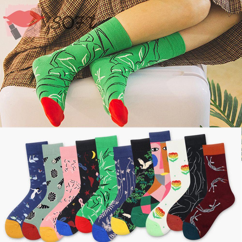 Vớ Cotton Giữ Ấm Họa Tiết Động Vật Vui Nhộn Thời Trang Mùa Đông Cho Nam