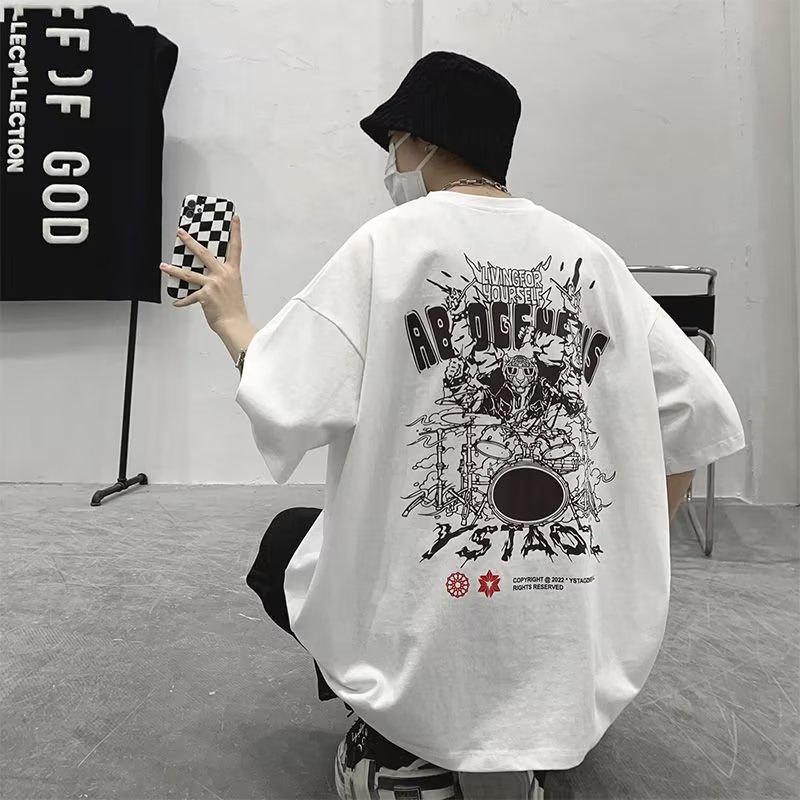 Áo Thun Tay Ngắn Phong Cách Đường Phố Mỹ Thời Trang Mùa Hè Cho Nam