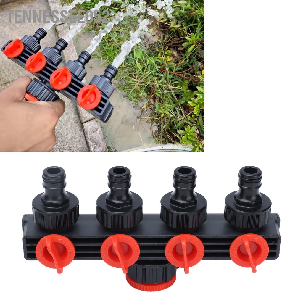 Tennessee052 Đầu nối vòi 4 chiều Bộ chia vườn chống rò rỉ cho tưới tiêu nông nghiệp làm