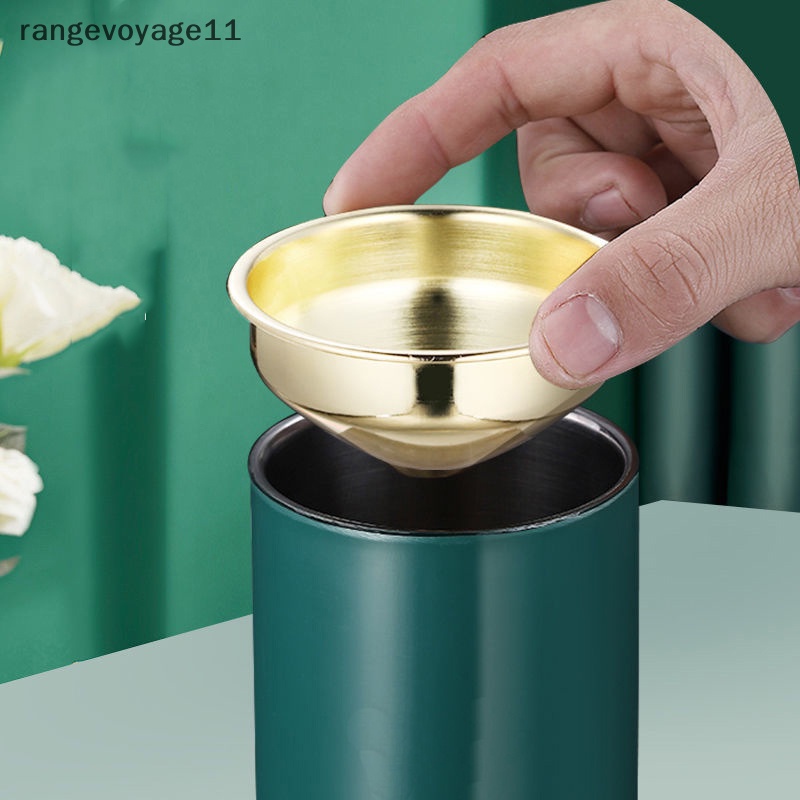 Thùng Rác Tròn Bằng Inox Chống Gió Để Bàn Tiện Dụng