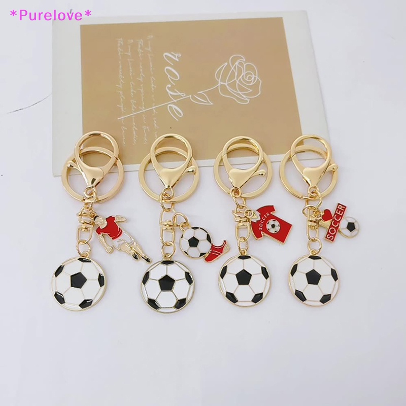 Móc Khóa Hình Quả Bóng Đá Mini Bằng Kim Loại Dành Cho Fan Hâm Mộ Mới