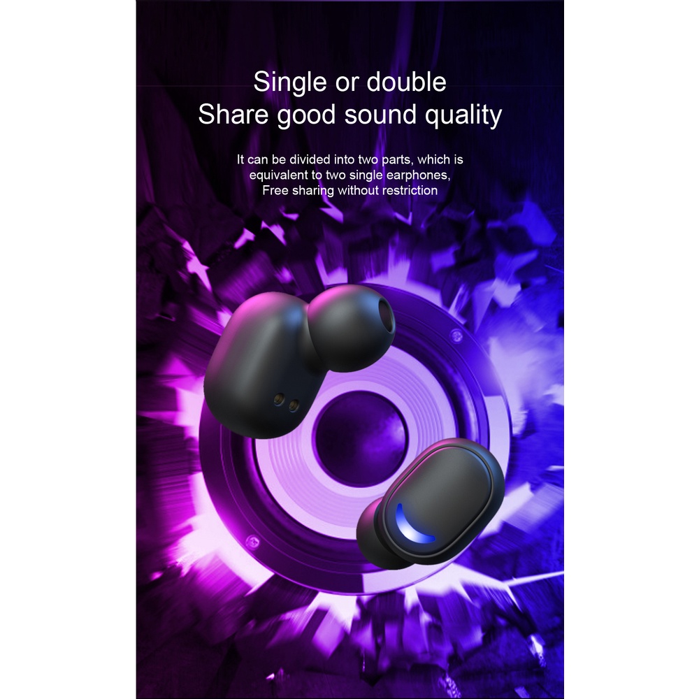 Tai Nghe Nhét Tai Thể Thao Không Dây 9D Bluetooth V5.1 E10 TWS Mini Cho Điện Thoại Di Động PK F9 MWGD