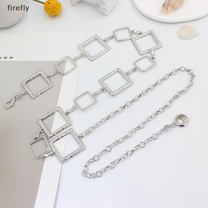 [firefly] Thắt Lưng Vuông Móc Kim Loại Thời Trang Phù Hợp Với Đầm Sơ Mi Và Trang Trí Dây Xích Đeo Thắt Lưng Có Thể Điều Chỉnh Cho Nữ Và Phụ Nữ