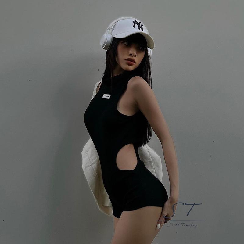 Bộ Áo Liền Quần Thể Thao Không Tay Cổ Cao Thời Trang Mùa Hè CY03 Cho Nữ