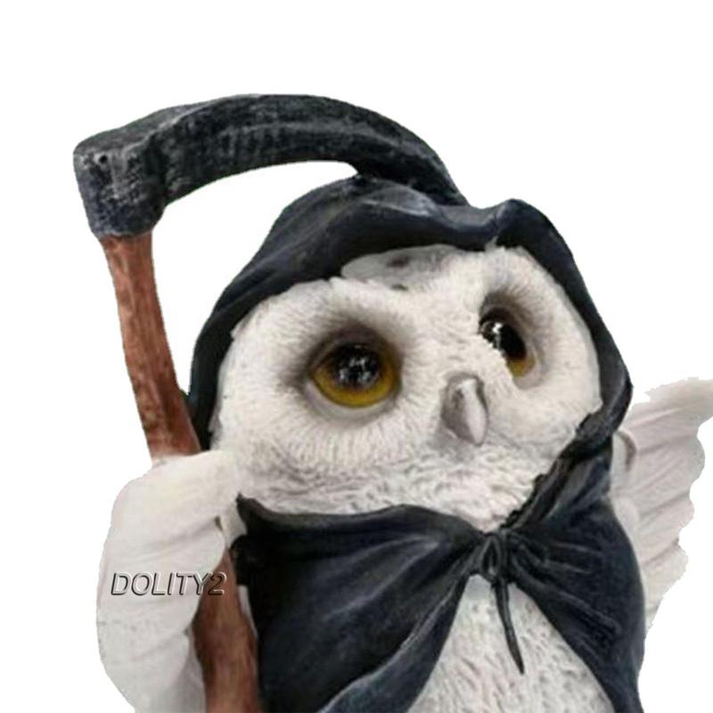 Set 2 Tượng Cú Mèo Nhỏ Điêu Khắc Trang Trí Sân Vườn