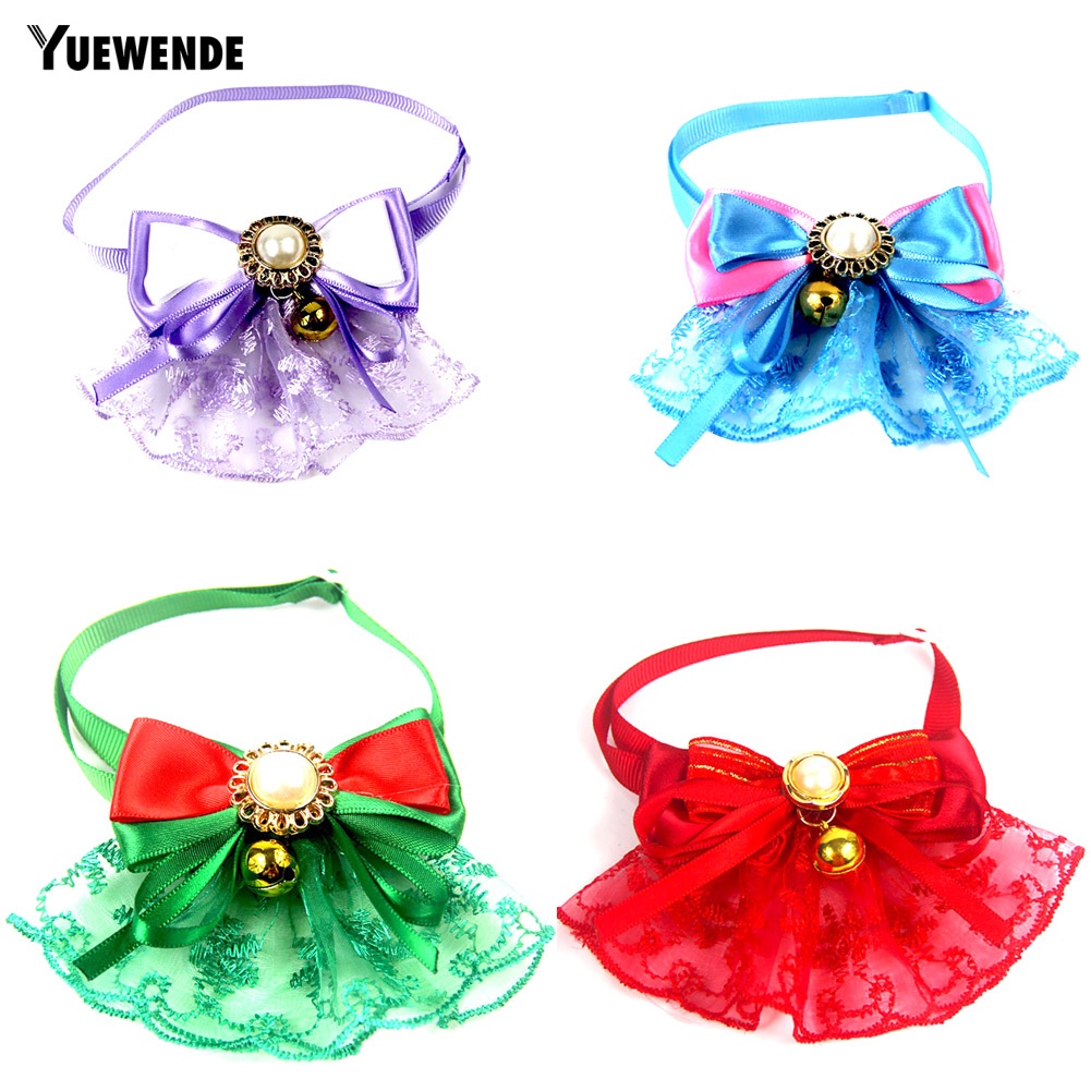 Vòng Cổ Đính Ngọc Trai Giả Và Nơ Xinh Xắn Dành Cho Thú Cưng