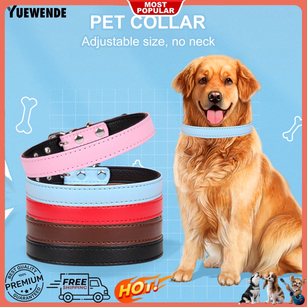 Yq.e Vòng Cổ Giả Da Chặn Màu Có Thể Điều Chỉnh Cho Thú Cưng Mặc Hàng Ngày