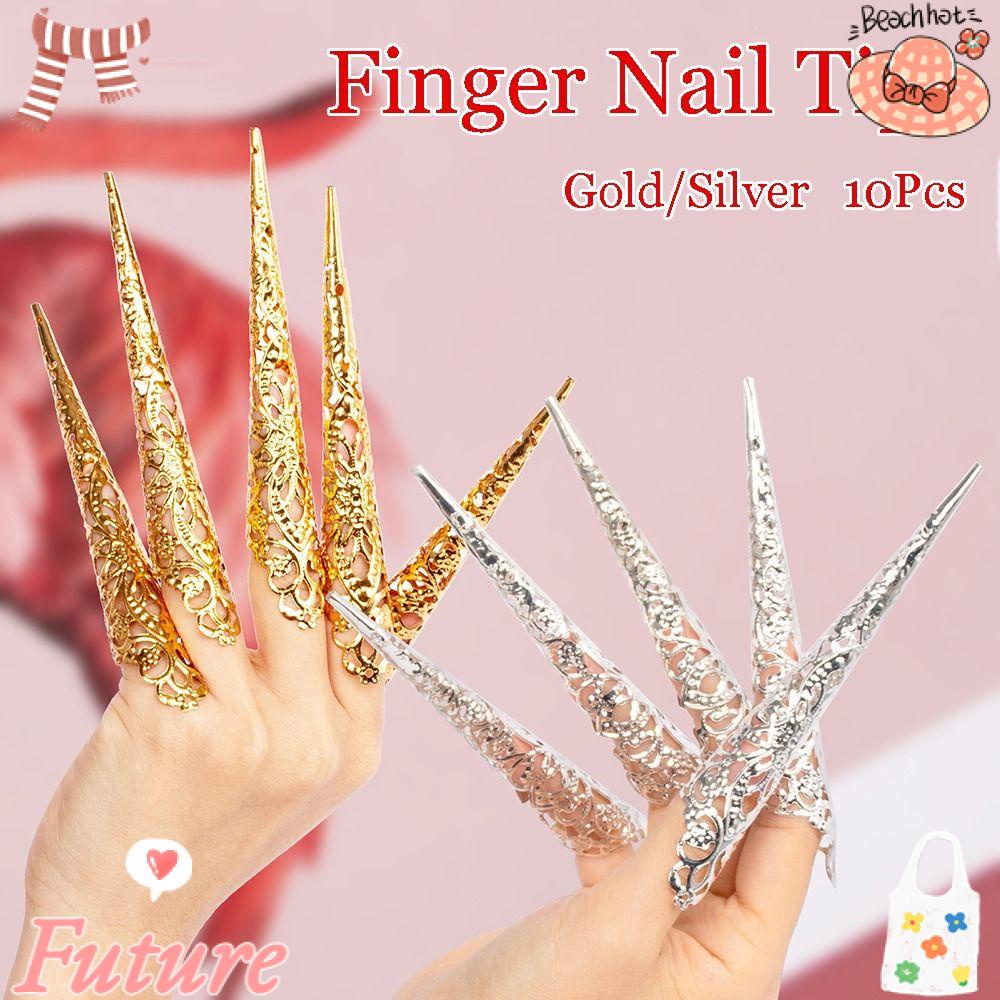 Bộ 10 Móng Tay Giả Trang Trí Thời Trang Dùng Múa Bụng