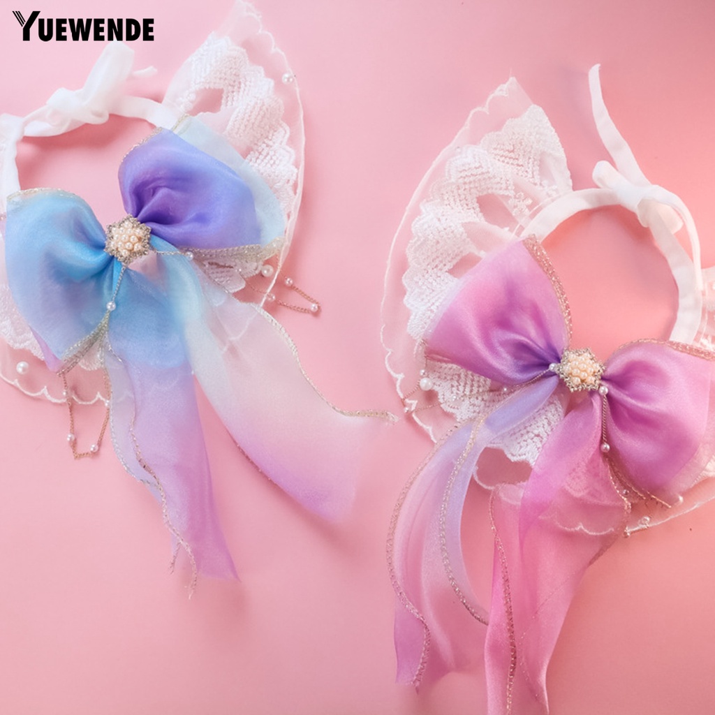 Yq.e Vòng Cổ Phối Tua Rua Bằng Polyester Không Gây Kích Ứng Thân Thiện Với Da Cho Thú Cưng