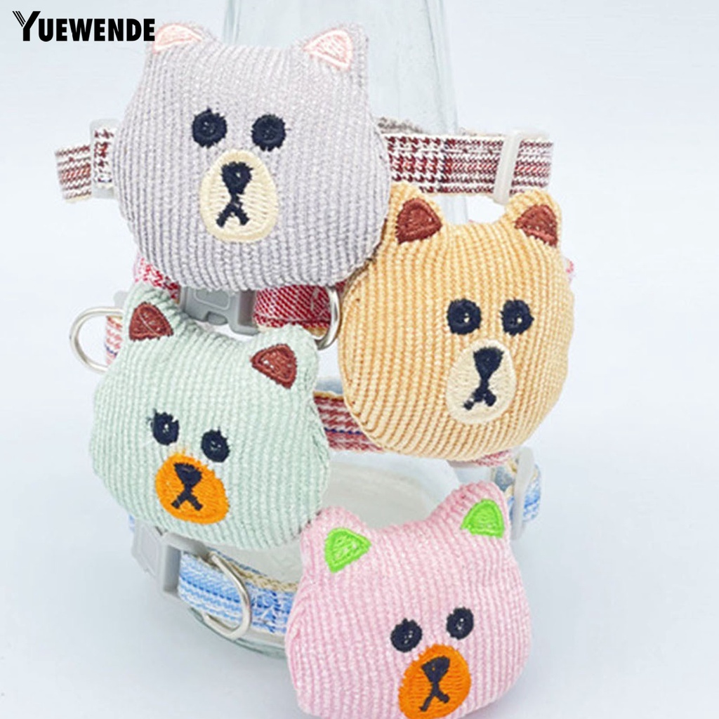Vòng Cổ Bằng Vải Thoát Hiểm Họa Tiết Gấu Hoạt Hình Dễ Thương Cho Thú Cưng