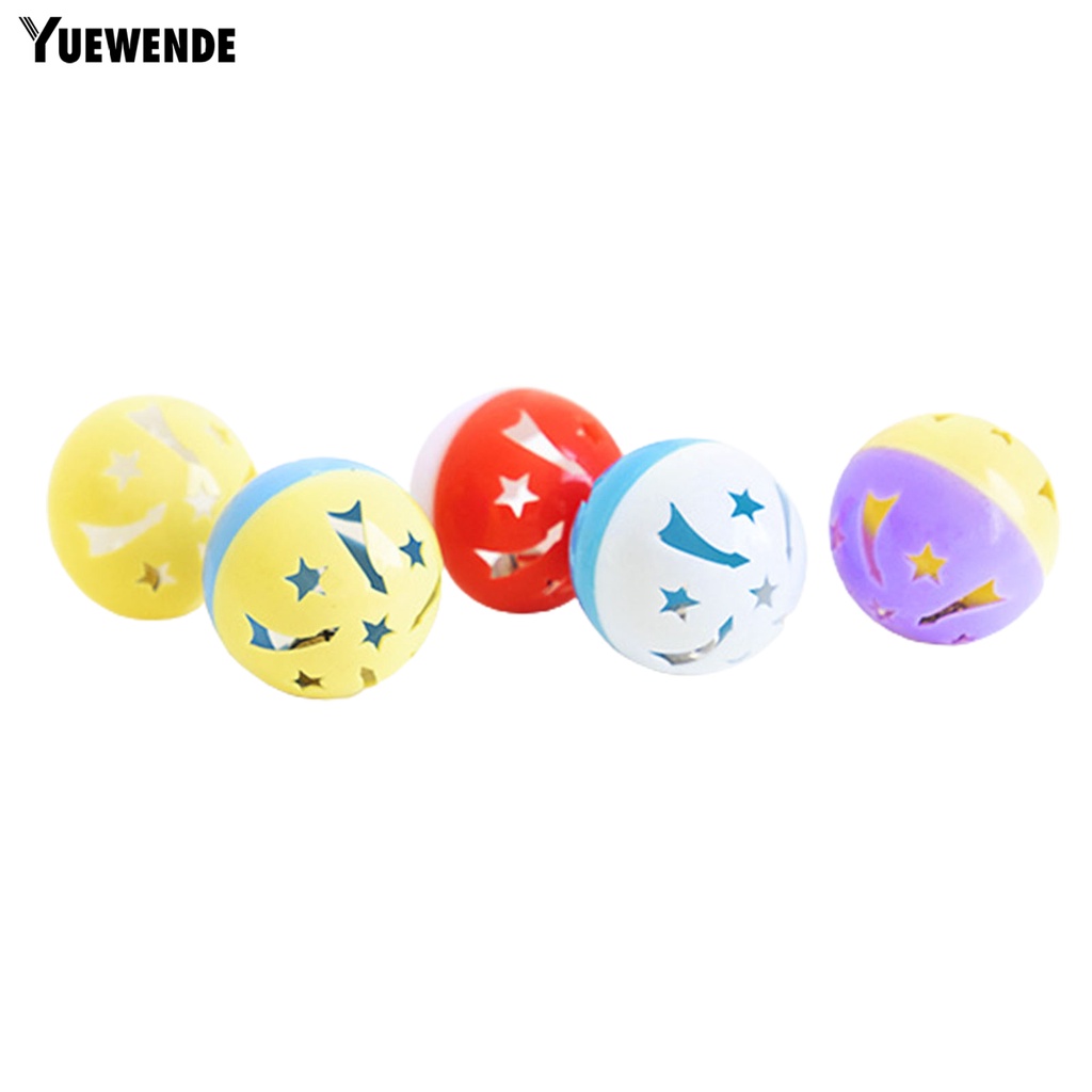 Bộ 5 Chuông Đồ Chơi YQ.E Xoay Bằng Nhựa Chống Mài Mòn Siêu Bền Thiết Kế Giải Trí Tương Tác Với Mèo Cưng