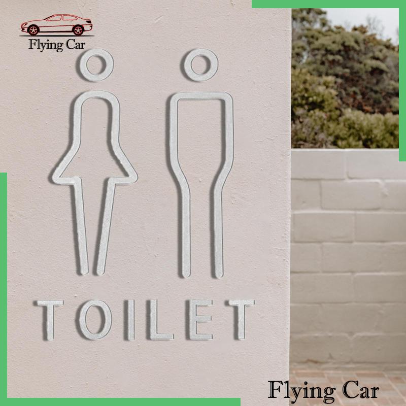 [Lzdjfmy2] Set 2 Bảng Hiệu Toilet Phong Cách Bắc Âu Trang Trí Khách Sạn / Phòng Tắm Không Cần Khoan Lỗ