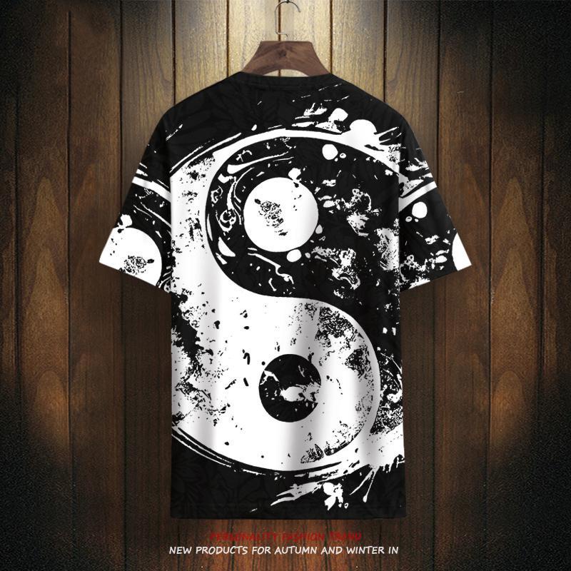 Áo Thun Ngắn Tay In Hình Phong Cách Trung Hoa Thời Trang Mùa Hè Dành Cho Nam