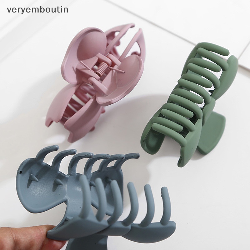 Kẹp Tóc Càng Cua Bằng Acrylic Màu Đục Đính Nơ Phong Cách Hàn Quốc Thanh Lịch