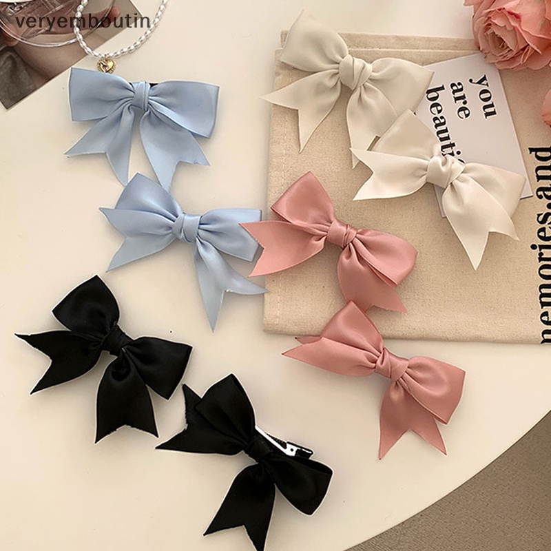 1 Cặp Kẹp Tóc Đuôi Ngựa Sa Hình Nơ 2 Cái Thời Trang Mùa Hè Dành Cho Bạn Nữ