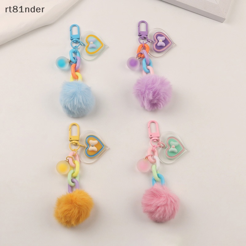 Rt Móc Khóa Banh Lông Nhiều Màu Sắc Dễ Thương