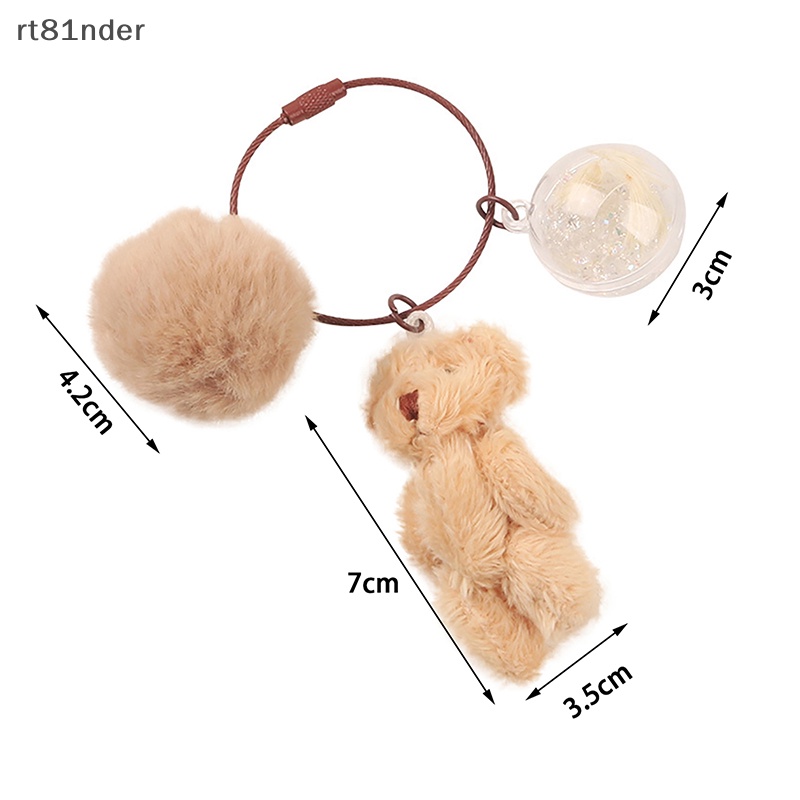 Rt Móc Khóa Thỏ Nhồi Bông Dễ Thương Trang Trí Túi Xách / Quà Sinh Nhật Cho Bé Gái