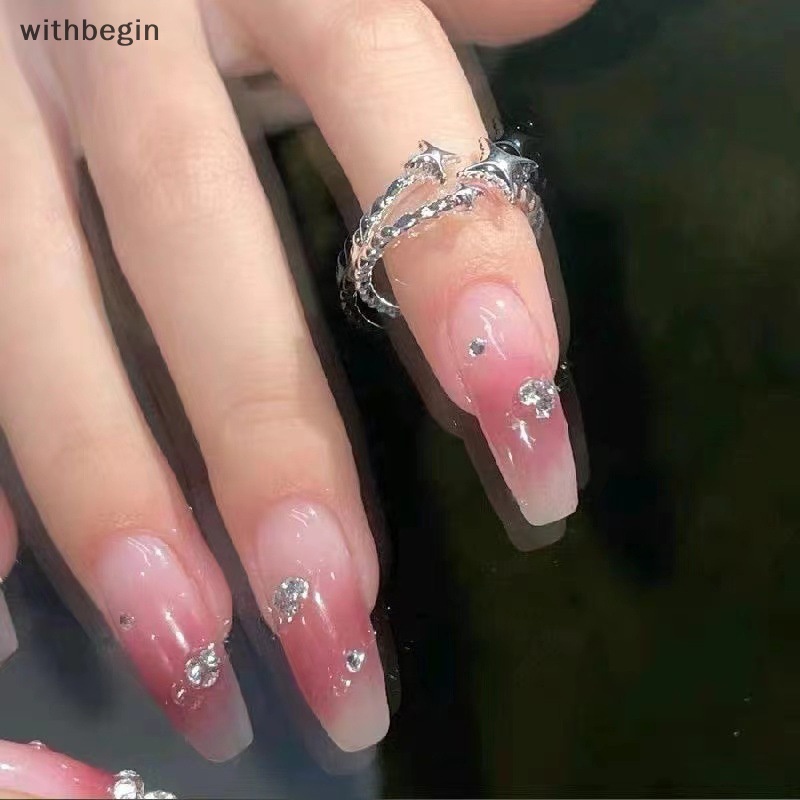 Nhẫn Hở Hình Ngôi Sao Màu Bạc Phong Cách Hàn Quốc Thời Trang Cho Nữ