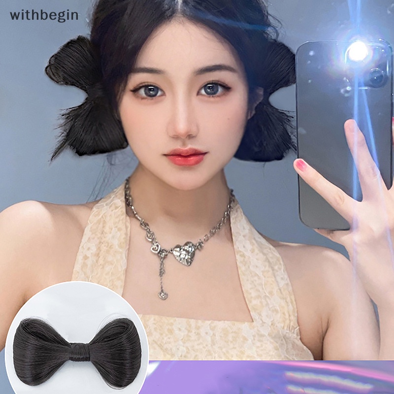 Set 1 / 2 Kẹp Tóc Giả Thắt Nơ Phong Cách Cổ Điển Thời Trang Sáng Tạo Dành Cho Nữ