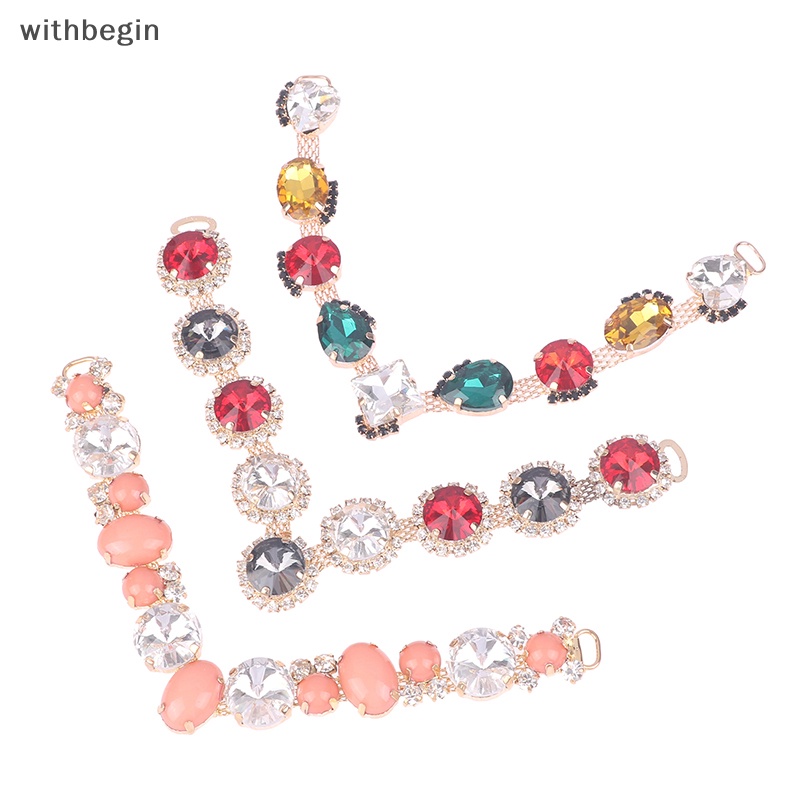 1 Khóa Dây Xích Đính Đá Thủ Công Trang Trí Giày Sandal / Bikini DIY