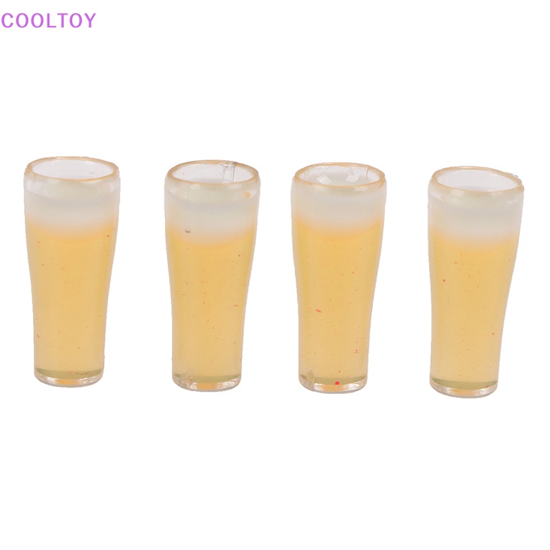 Set 4 Ly Bia Bằng Nhựa Resin Tỷ Lệ 1: 12 Dùng Trang Trí Nhà Búp Bê