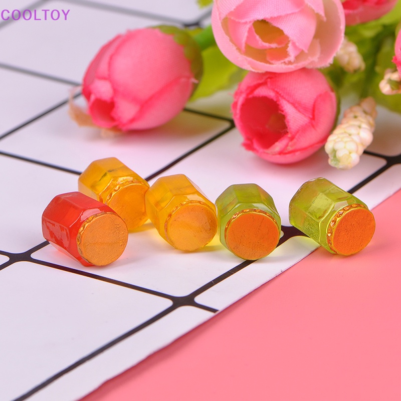 Set 5 Mô Hình Bình Mật Ong Mini Tỉ Lệ 1: 12 Trang Trí Nhà Búp Bê