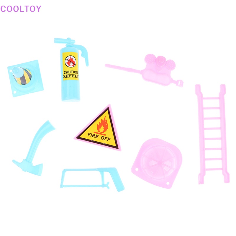 Cooltoy Set 8 Mô Hình Thiết Bị Cứu Hỏa Bảo Vệ An Toàn Cho Nhà Búp Bê