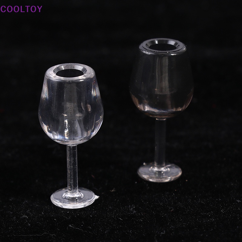 Set 10 Cốc Mini Trong Suốt Bằng Nhựa Resin Tỉ Lệ 1 / 12 Trang Trí Nhà Búp Bê