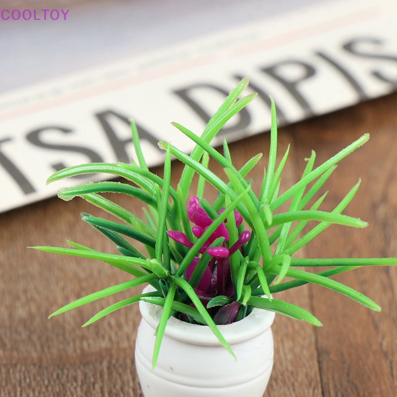 Set 5 Mô Hình Chậu Cây Mini Tỉ Lệ 1: 12 Dùng Để Trang Trí Nhà Búp Bê